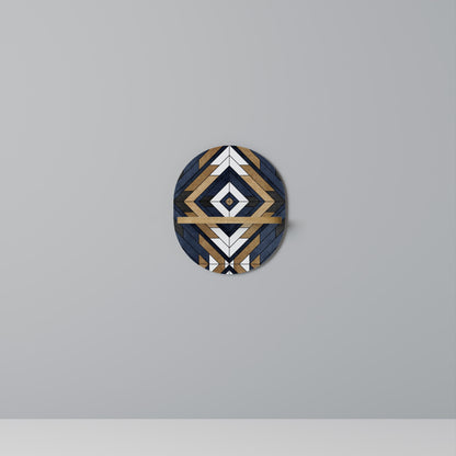 ARTFUL GEOMETRY Oval Art Shelf In Oak Effect