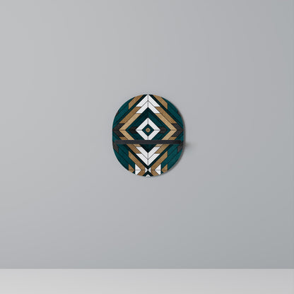 ARTISTIC GEOMETRY Oval Art Shelf In Black Finish