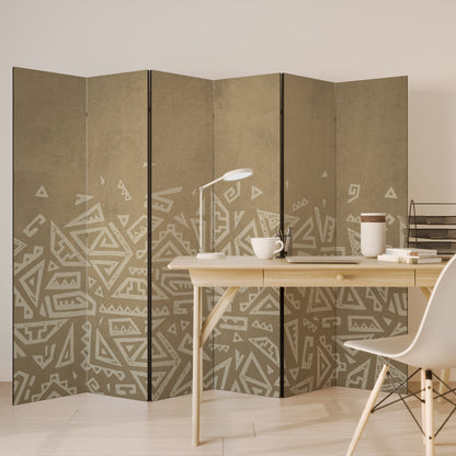 CULTURAL LAYERING Divisorio decorativo per ambienti a 6 pannelli