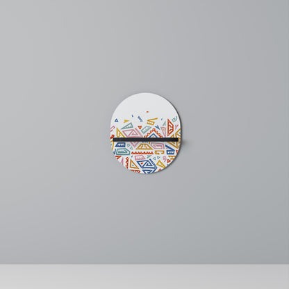 ANGULAR FEELING Oval Art Shelf In Black Finish