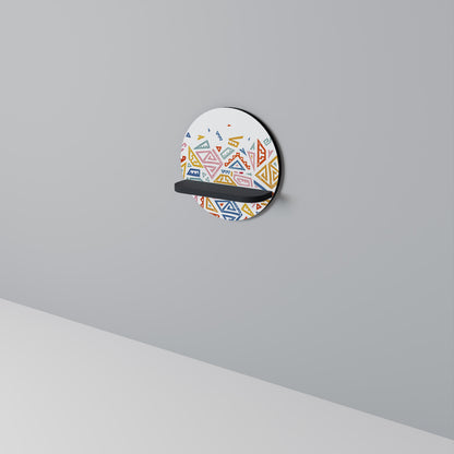 ANGULAR FEELING Mensola Rotonda Decorativa con Finitura Nera