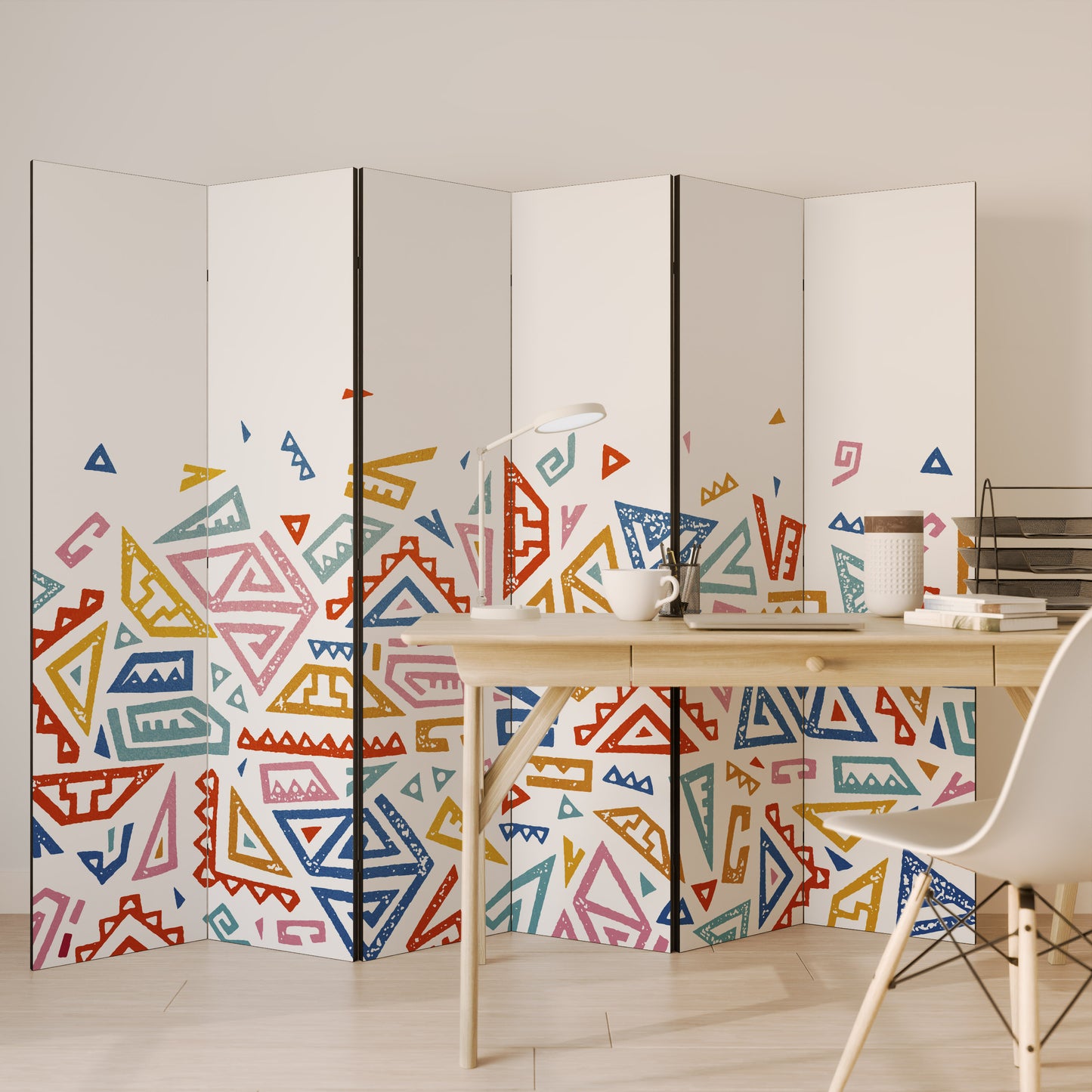 Divisorio decorativo per ambienti a 6 pannelli ANGULAR FEELING