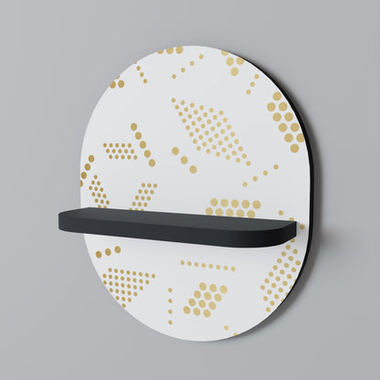 SPOTTED DAZE Oval Art Shelf In Black Finish