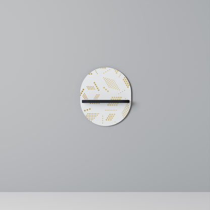 SPOTTED DAZE Oval Art Shelf In Black Finish