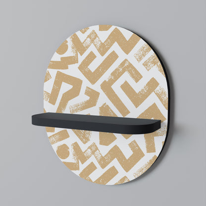 CLUSTER CRAFTS Oval Art Shelf In Black Finish