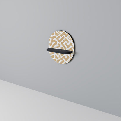 CLUSTER CRAFTS Oval Art Shelf In Black Finish