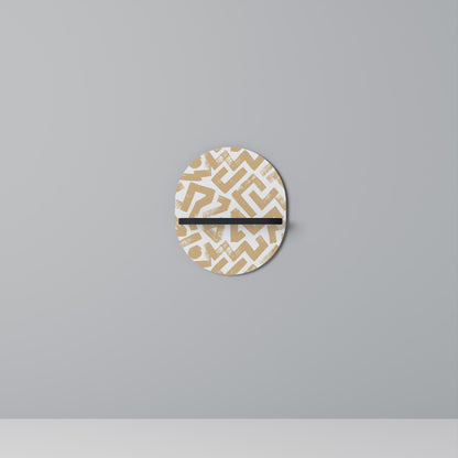 CLUSTER CRAFTS Oval Art Shelf In Black Finish