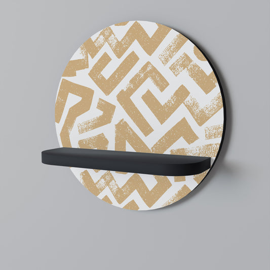 CLUSTER CRAFTS Round Art Shelf In Black Finish