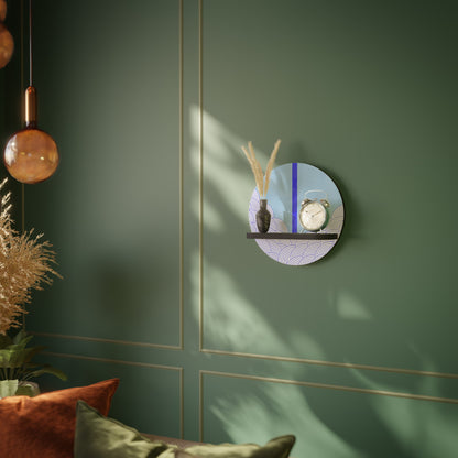 TIDAL STRIPE Mensola Rotonda Decorativa con Finitura Nera