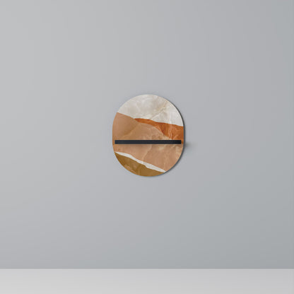 SANDHILLS SPLENDOUR Oval Art Shelf In Black Finish