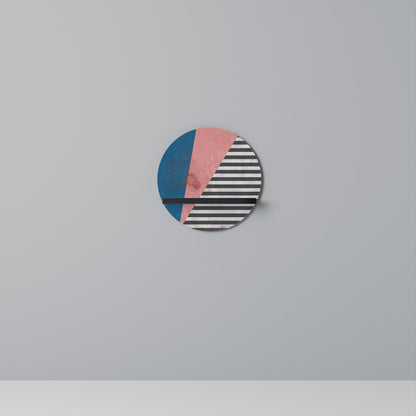 GLAMOROUS STRIPE Mensola Rotonda Decorativa con Finitura Nera