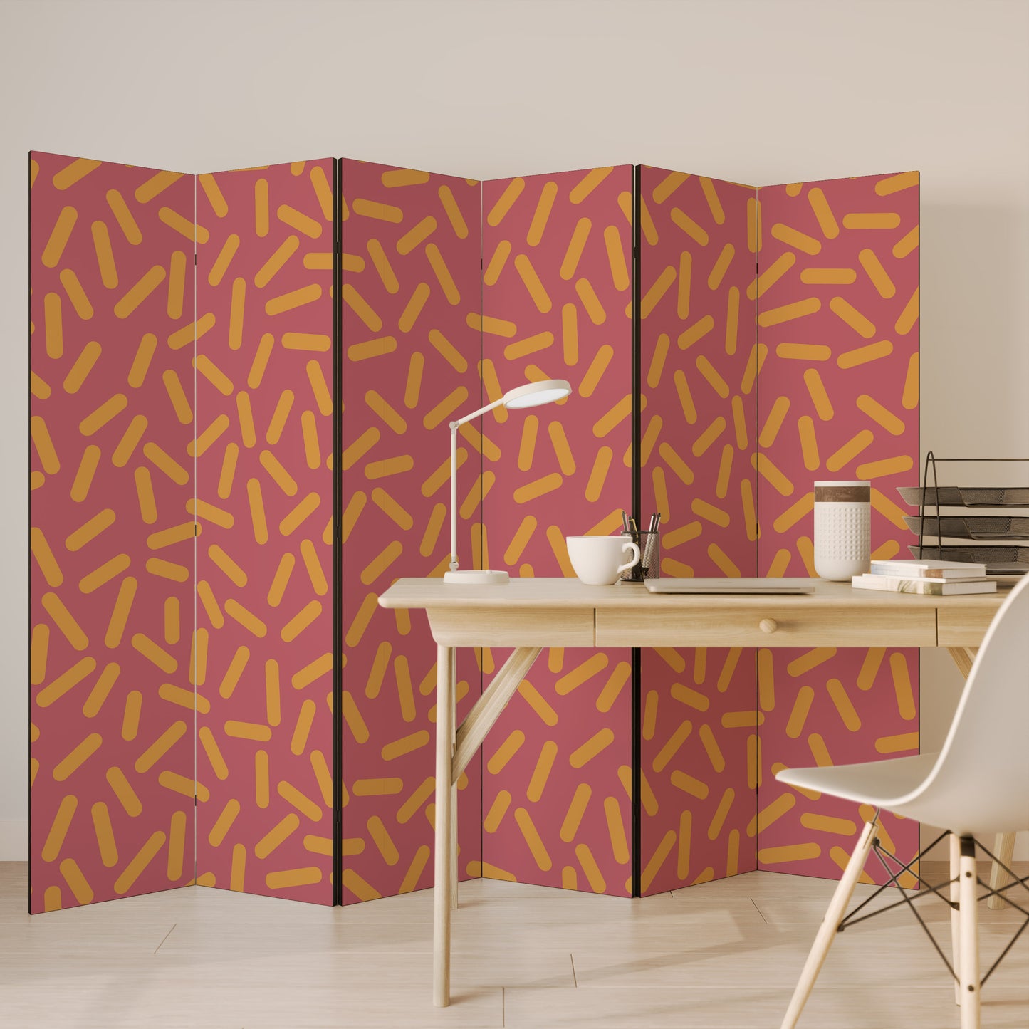 RADIANT STRIPE SYMPHONY Divisorio decorativo per ambienti a 6 pannelli