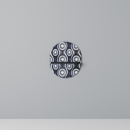 GRAPHITE EYES Oval Art Shelf In Black Finish