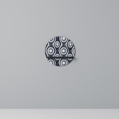 GRAPHITE EYES Round Art Shelf In Black Finish