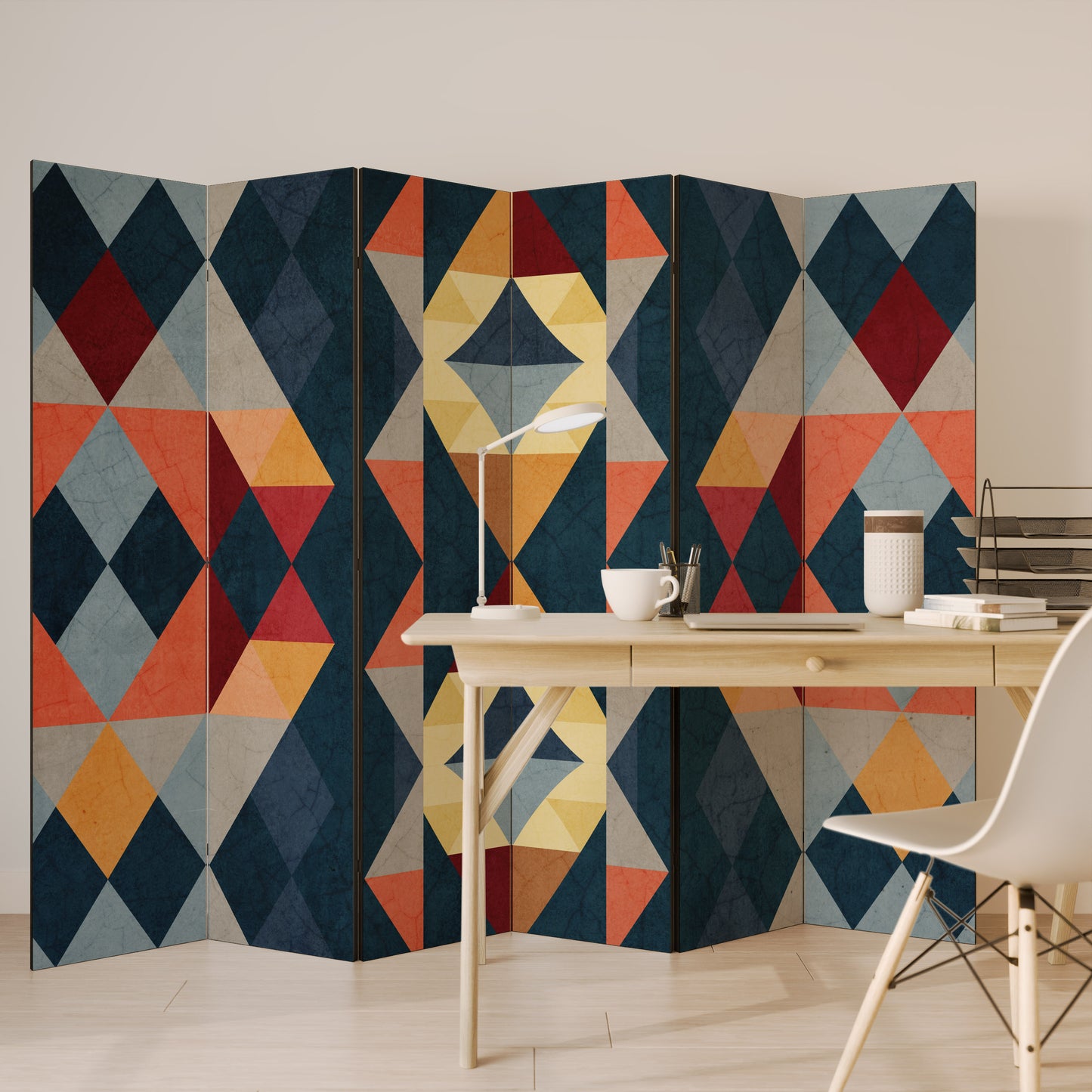 CRACKED ILLUSION Divisorio decorativo per ambienti a 6 pannelli