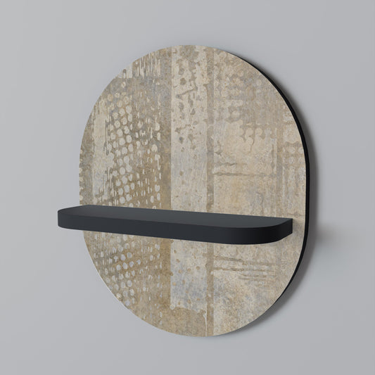 SCREEN ERROR Oval Art Shelf In Black Finish