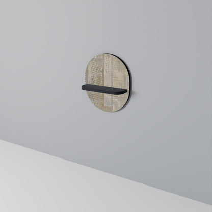 SCREEN ERROR Oval Art Shelf In Black Finish