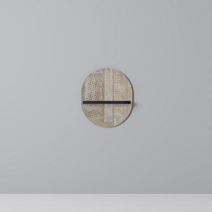 SCREEN ERROR Oval Art Shelf In Black Finish