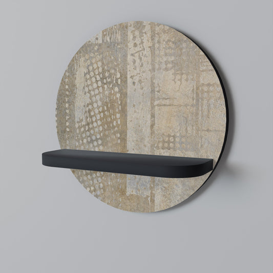SCREEN ERROR Round Art Shelf In Black Finish