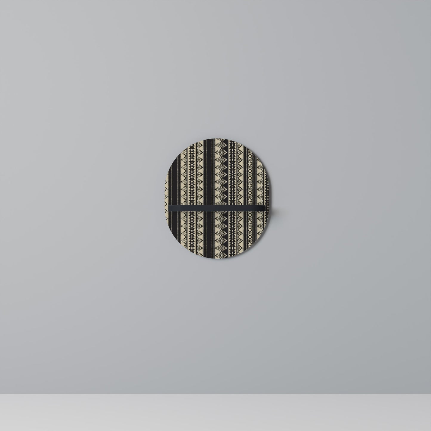 AZTEC Oval Art Shelf In Black Finish