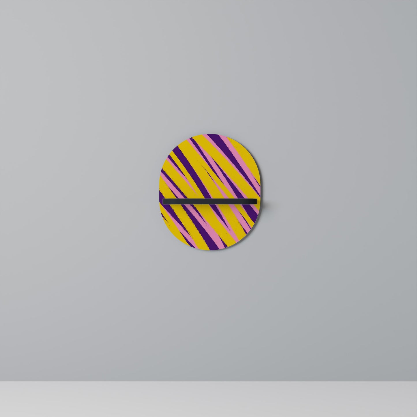 DREAMS COME TRUE Oval Art Shelf In Black Finish