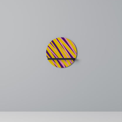 DREAMS COME TRUE Round Art Shelf In Black Finish