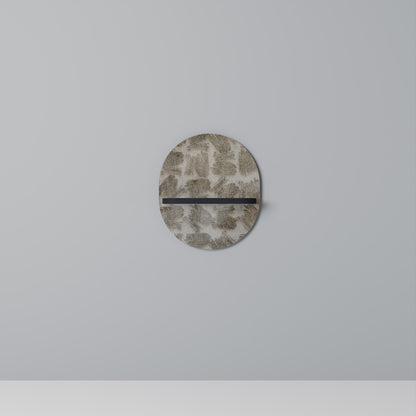 SLIGHTLY BLURRED Oval Art Shelf In Black Finish