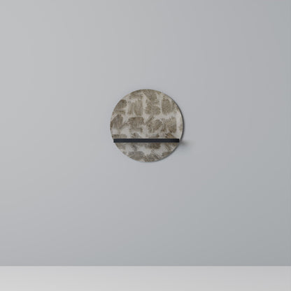 SLIGHTLY BLURRED Mensola Rotonda Decorativa con Finitura Nera