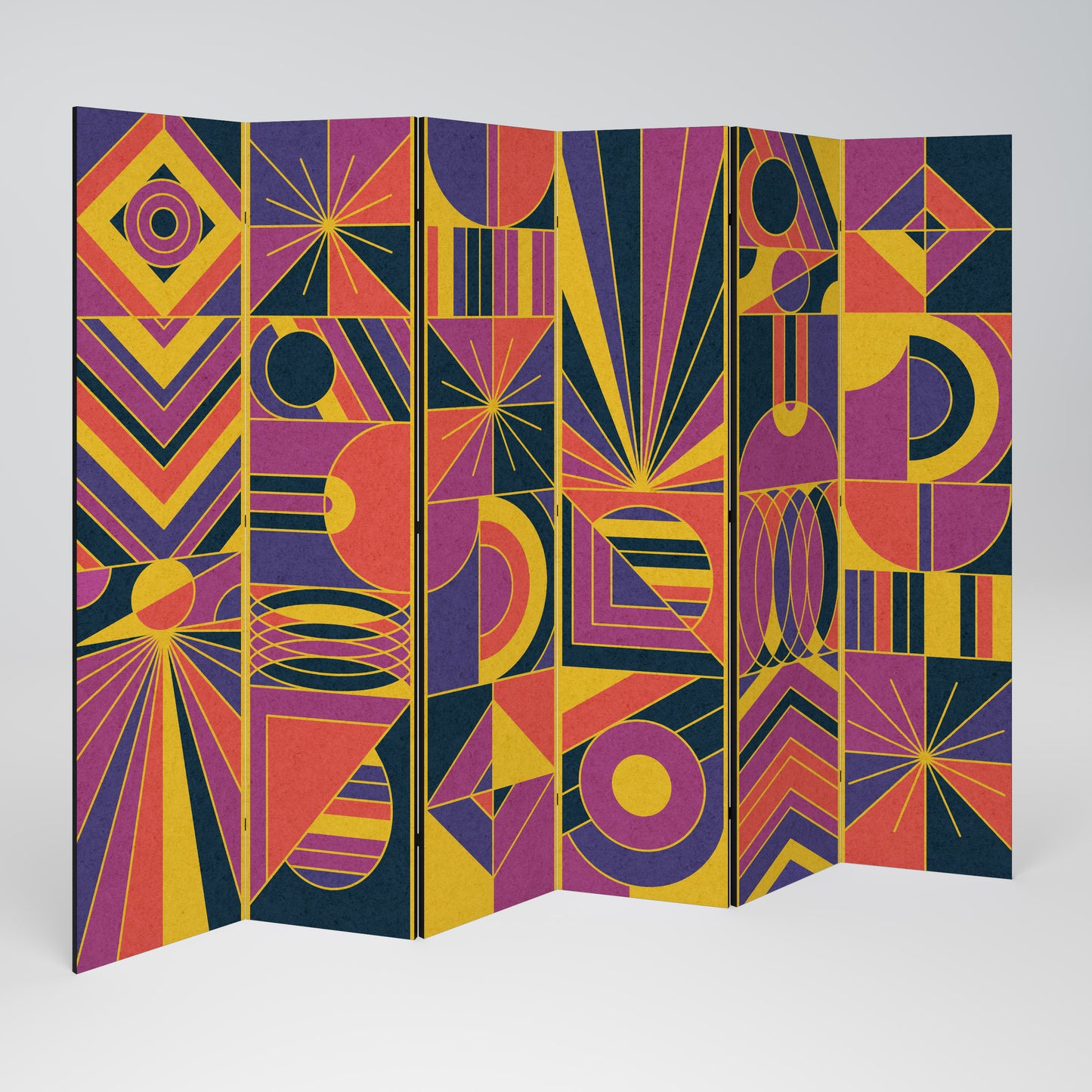 ELECTRIC PATTERNS Divisorio decorativo per ambienti a 6 pannelli