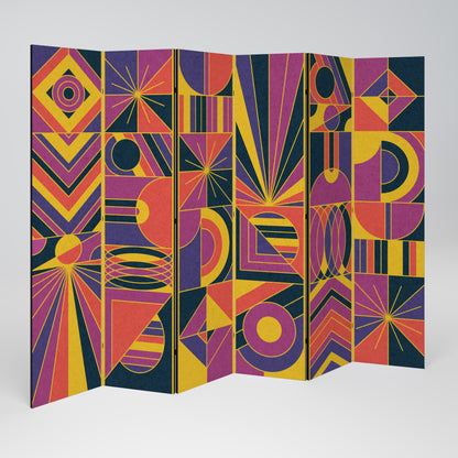 ELECTRIC PATTERNS Divisorio decorativo per ambienti a 6 pannelli