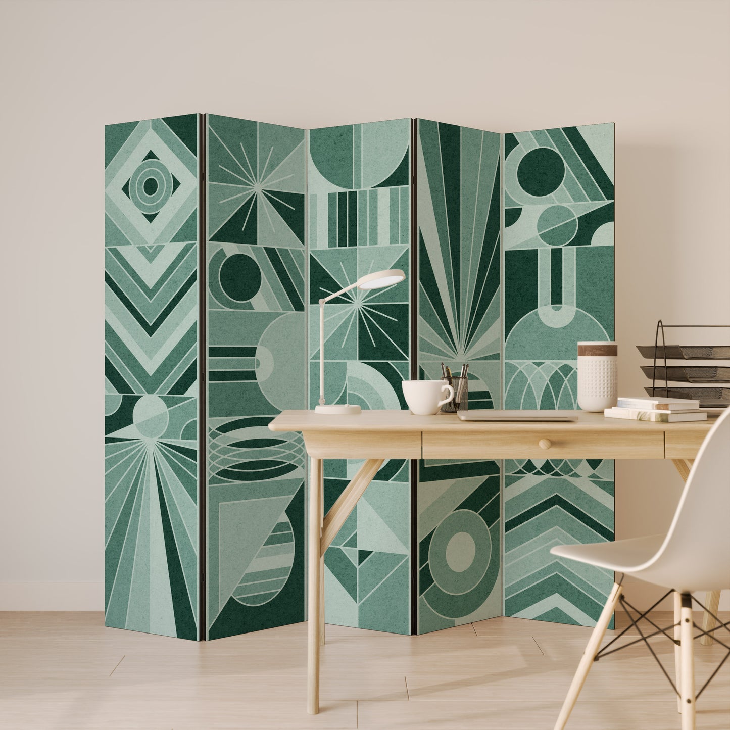 HARMONIC GRID Decorative 5-Panel Room Divider
