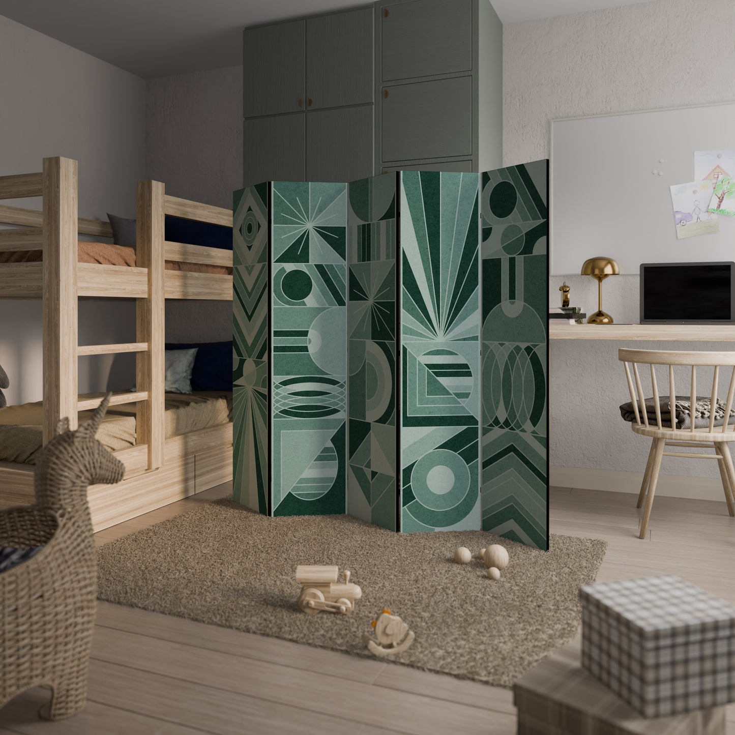 HARMONIC GRID Decorative 5-Panel Room Divider