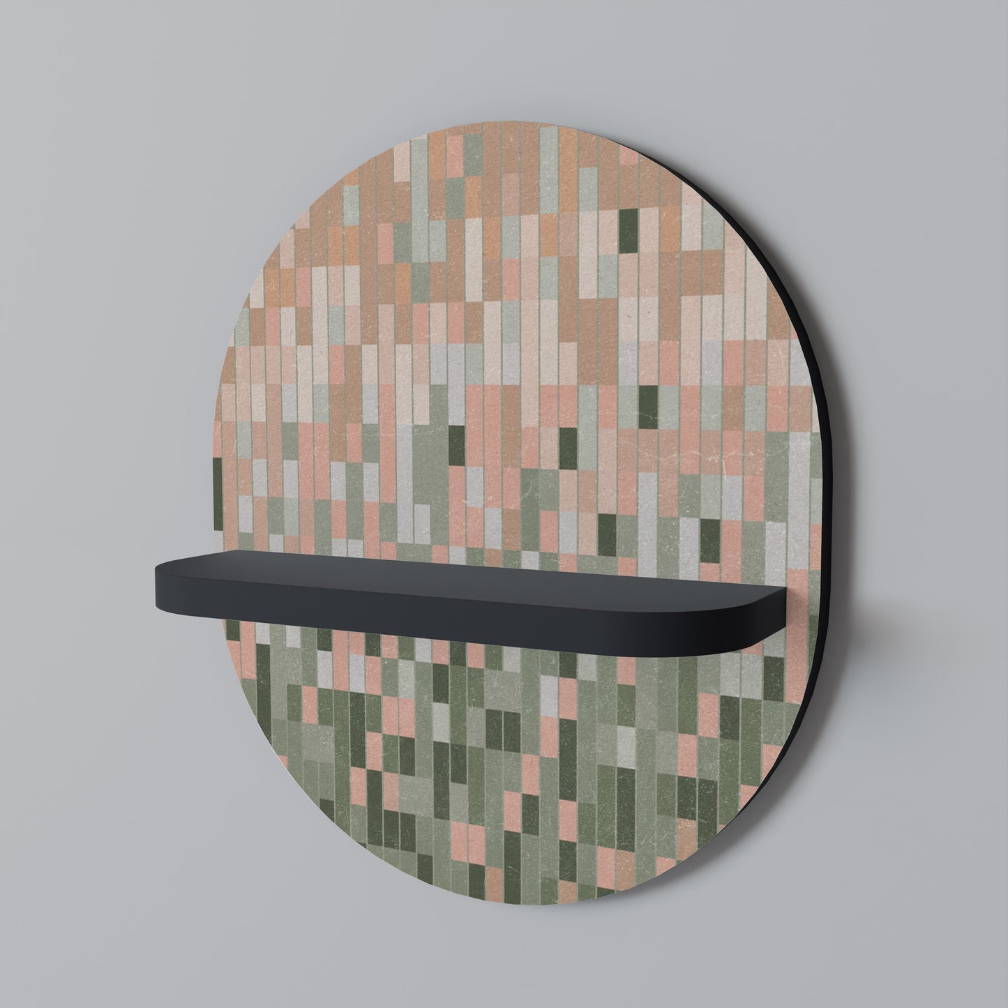 BUILDING THE FUTURE Oval Art Shelf In Black Finish