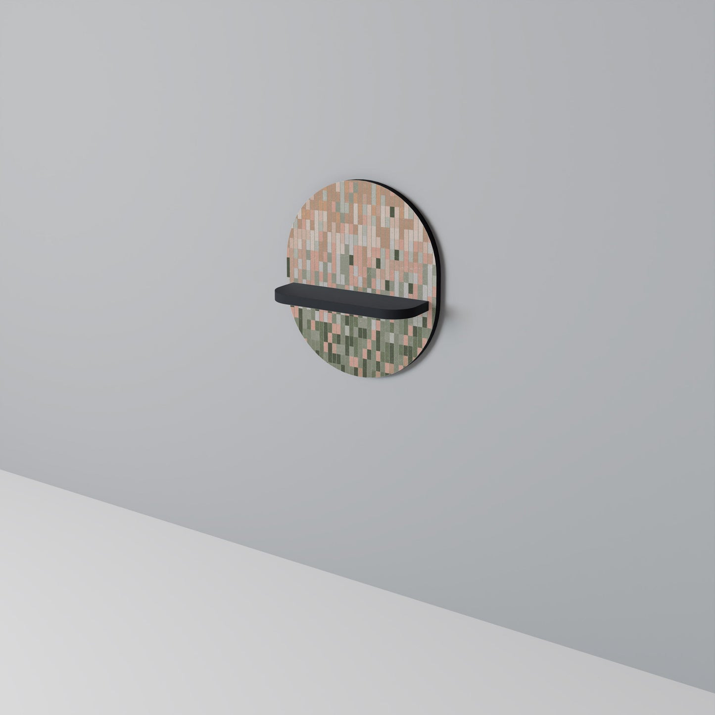 BUILDING THE FUTURE Oval Art Shelf In Black Finish