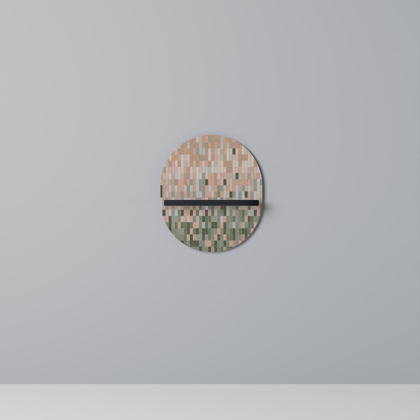 BUILDING THE FUTURE Oval Art Shelf In Black Finish