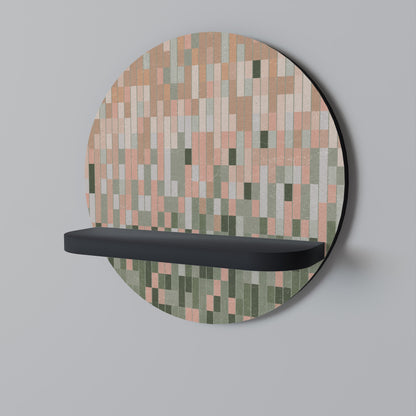 BUILDING THE FUTURE Mensola Rotonda Decorativa con Finitura Nera