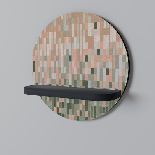 BUILDING THE FUTURE Round Art Shelf In Black Finish