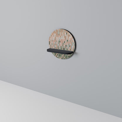 BUILDING THE FUTURE Mensola Rotonda Decorativa con Finitura Nera