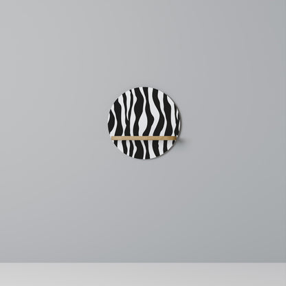 ZEBRA ECHOES Mensola Rotonda Decorativa in Effetto Rovere