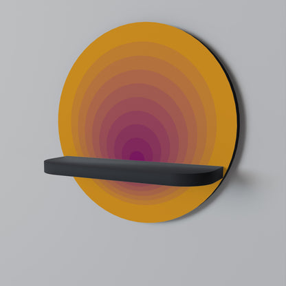 BLUSH GRADIENT Mensola Rotonda Decorativa con Finitura Nera