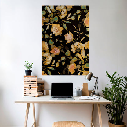 MODEST FLORAL Peel and Stick Vertical Poster