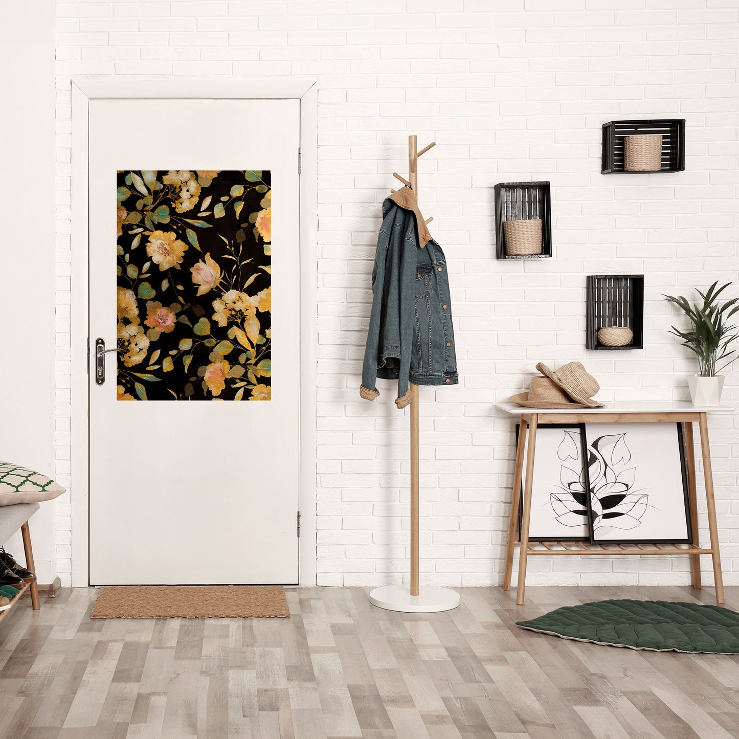 MODEST FLORAL Peel and Stick Vertical Poster