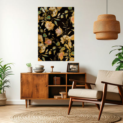 MODEST FLORAL Peel and Stick Vertical Poster