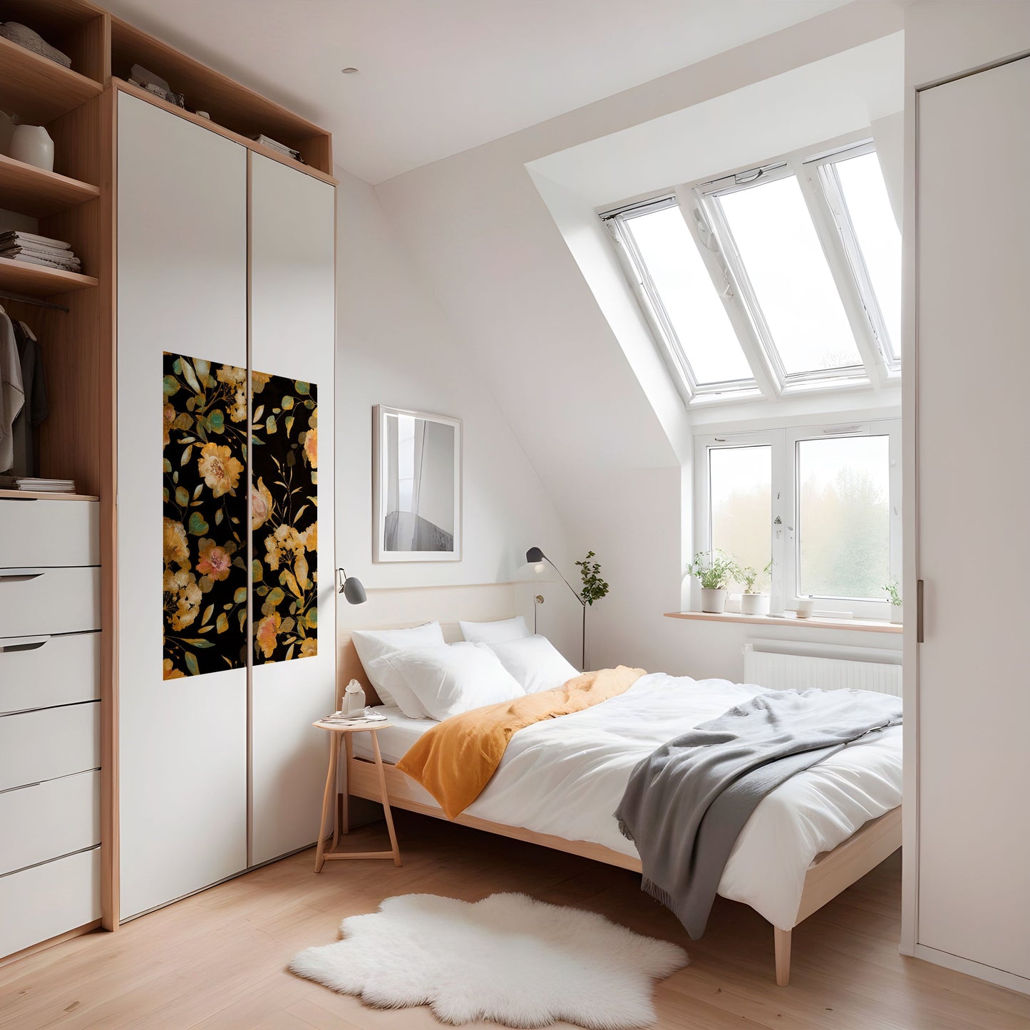 MODEST FLORAL Peel and Stick Vertical Poster