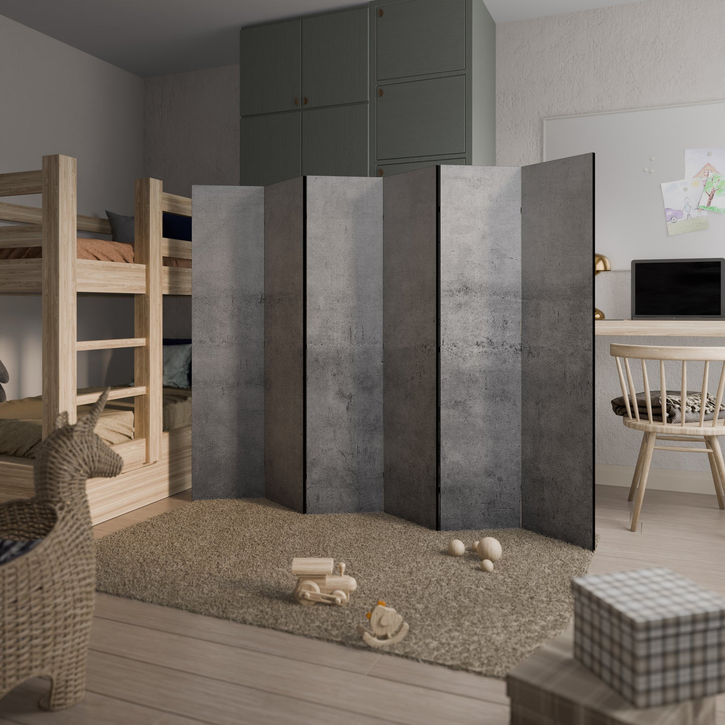 DIVISORIO DECORATIVO A 6 PANNELLI PER VISUALIZZARE LE OMBRE