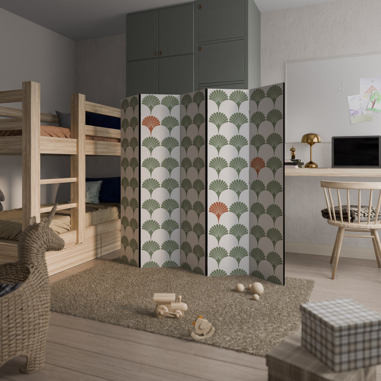 VIVID VALOR Decorative 5-Panel Room Divider