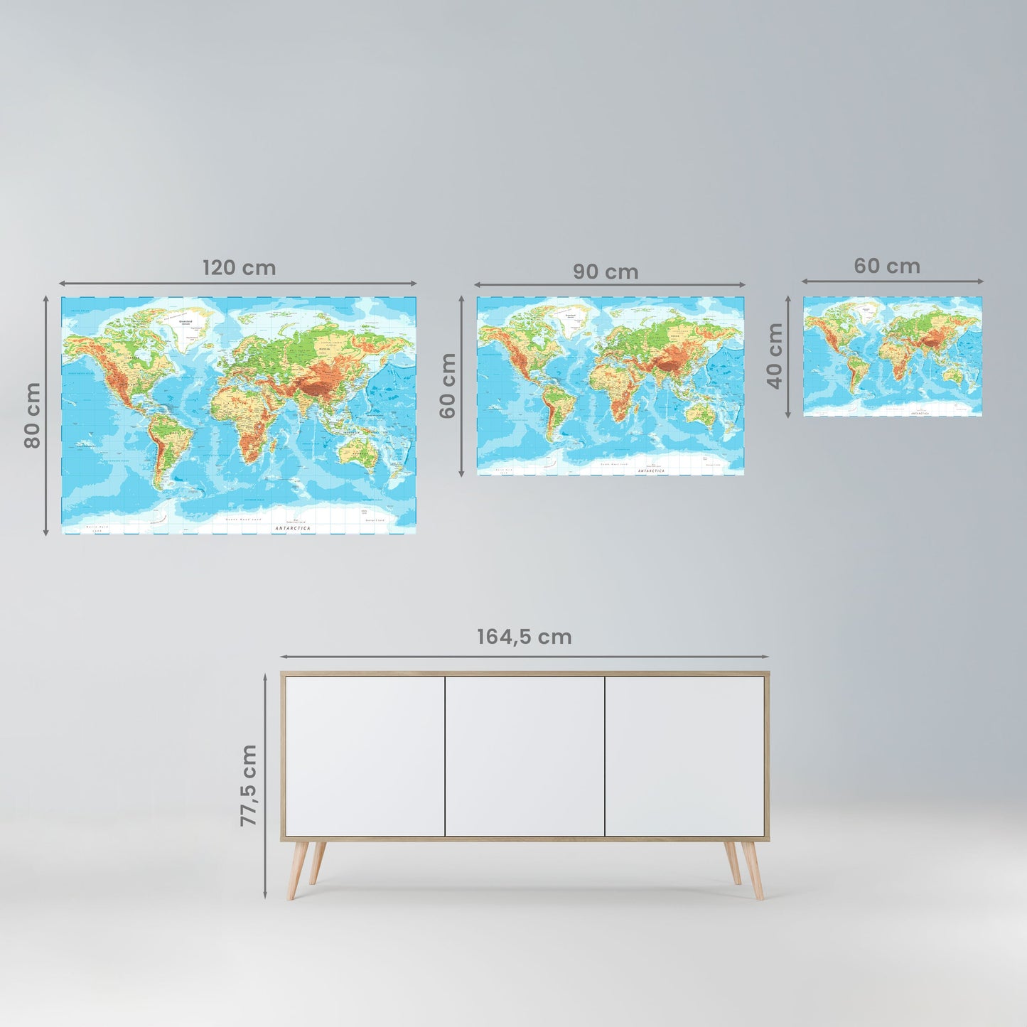 CONTINENTAL COLOR SYMPHONY Peel and Stick Horizontal Poster