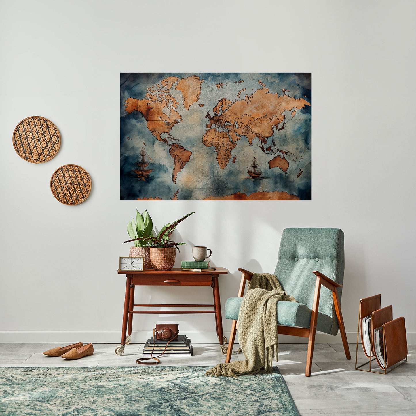 WAVES OF DISCOVERY Peel and Stick Horizontal Poster