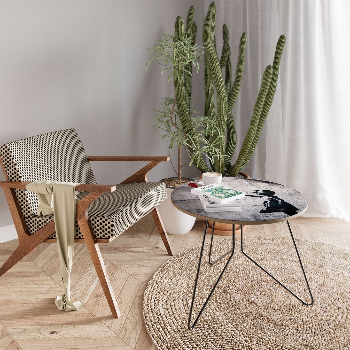 BALLON GIRL (BANKSY) Tavolino da Caffè Ø69