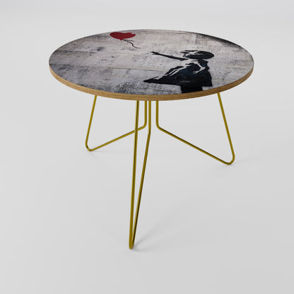 BALLON GIRL (BANKSY) Tavolino da Caffè Ø69